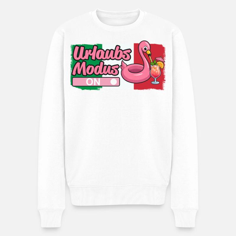 Urlaubsmodus, Italien - Männer Premium Bio Pullover - Weiß