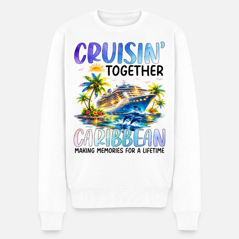 Cruisin Ensemble dans les Caraïbes - Pull Premium bio Homme - blanc