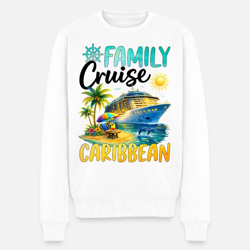 Croisière familiale dans les Caraïbes - Pull Premium bio Homme - blanc