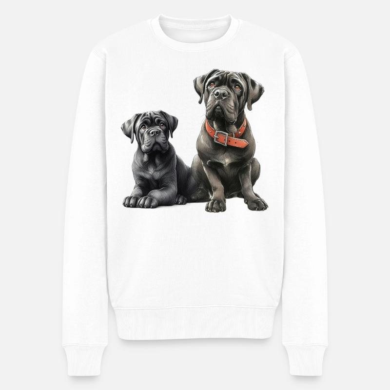 Freundschaft - Männer Premium Bio Pullover - Weiß