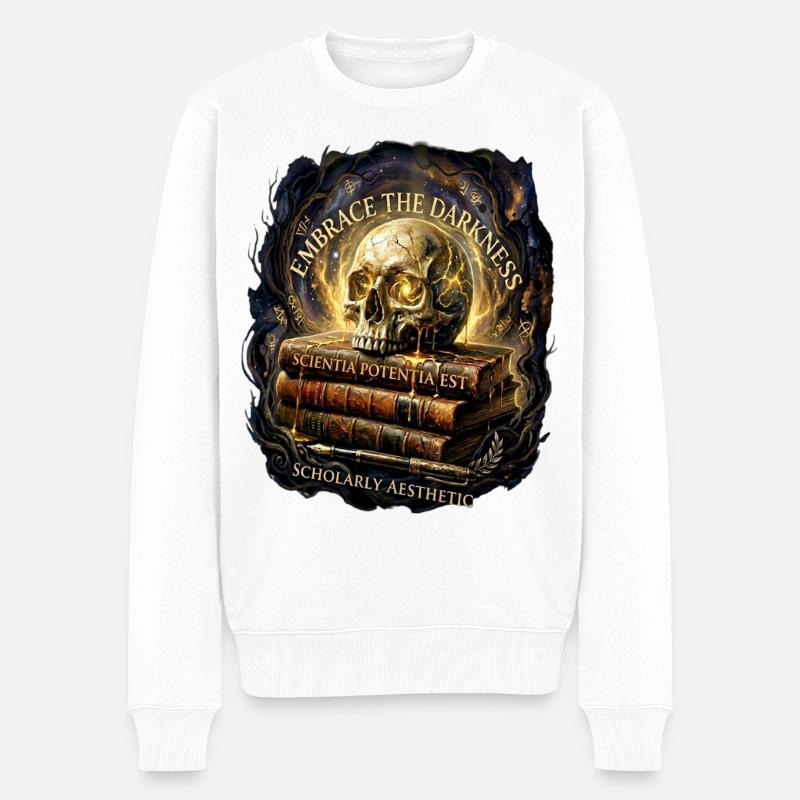 Conception esthétique académique du crâne - Pull Premium bio Homme - blanc
