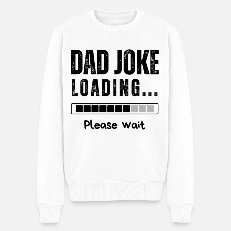 PAPA-WITZ - Männer Premium Bio Pullover - Weiß