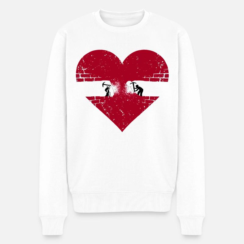 Love Souls reconnectés se retrouvent - Pull Premium bio Homme - blanc