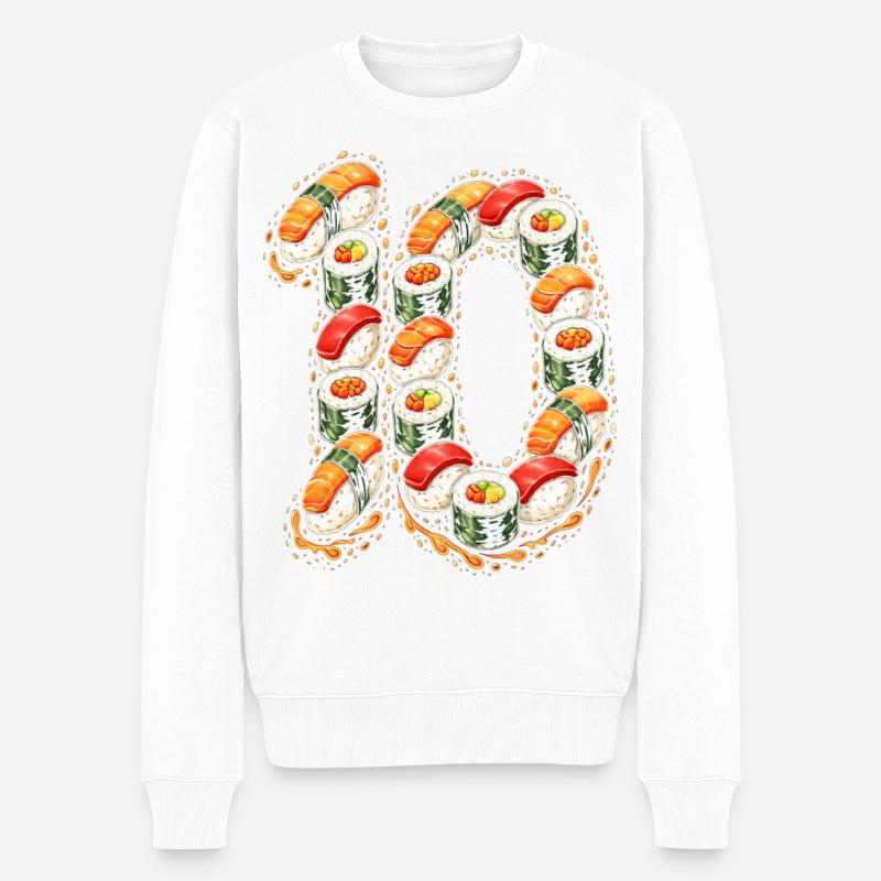 Spirale de sushi - Pull Premium bio Homme - blanc