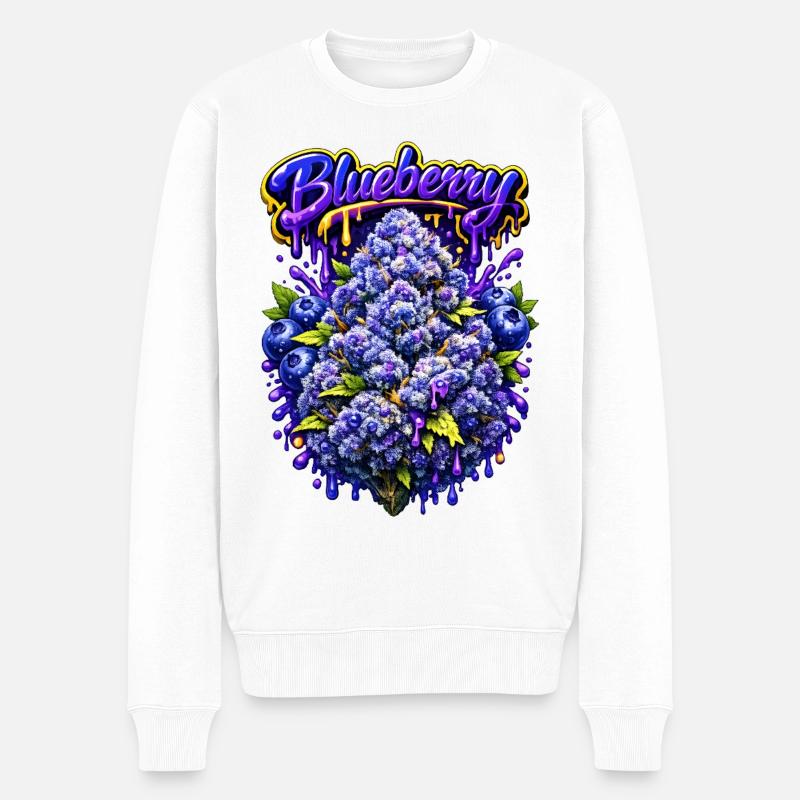 Graffiti classique aux myrtilles - Pull Premium bio Homme - blanc