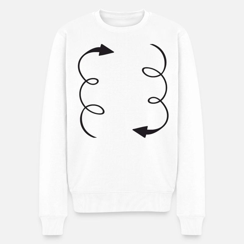 Flèches de circulation - Pull Premium bio Homme - blanc