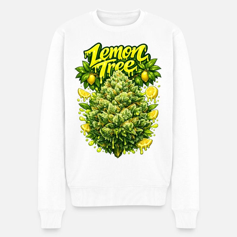 Graffiti Lemon Tree Grav Art - Pull Premium bio Homme - blanc