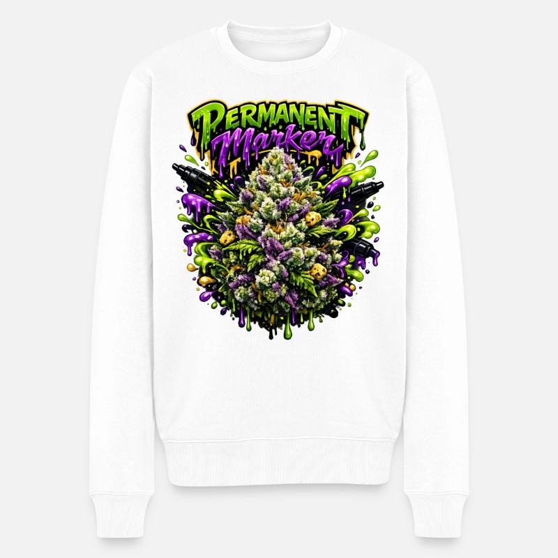 Graffiti au marqueur permanent - Pull Premium bio Homme - blanc