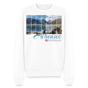 Achensee Tirol Retro Österreich Vintage Souvenir - Männer Premium Bio Pullover - Weiß - Vorne - Thijin (182cm)