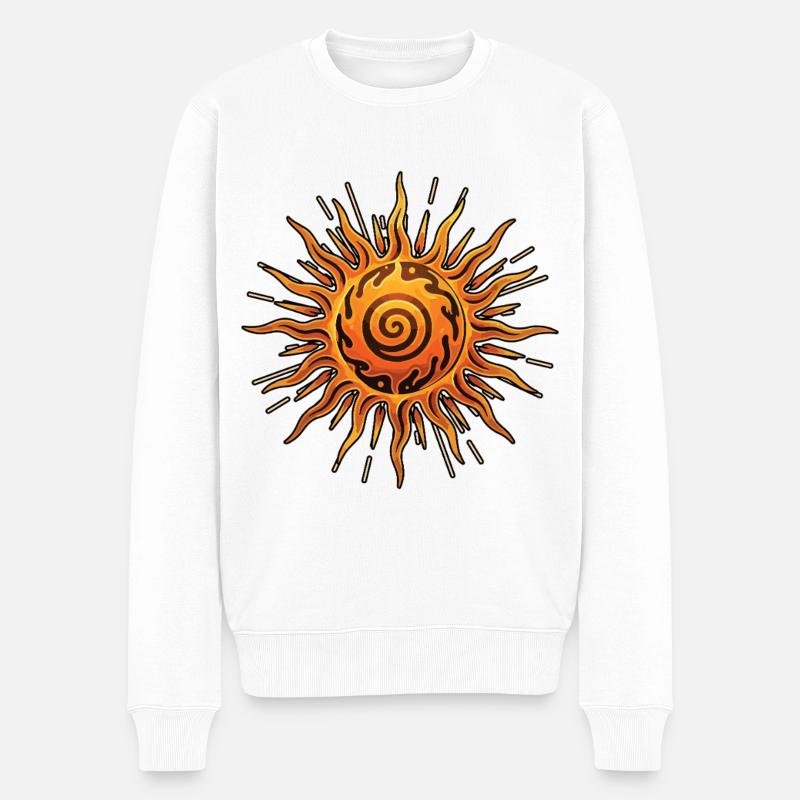 Litha Pagan Solstice d’été Midsommar - Pull Premium bio Homme - blanc