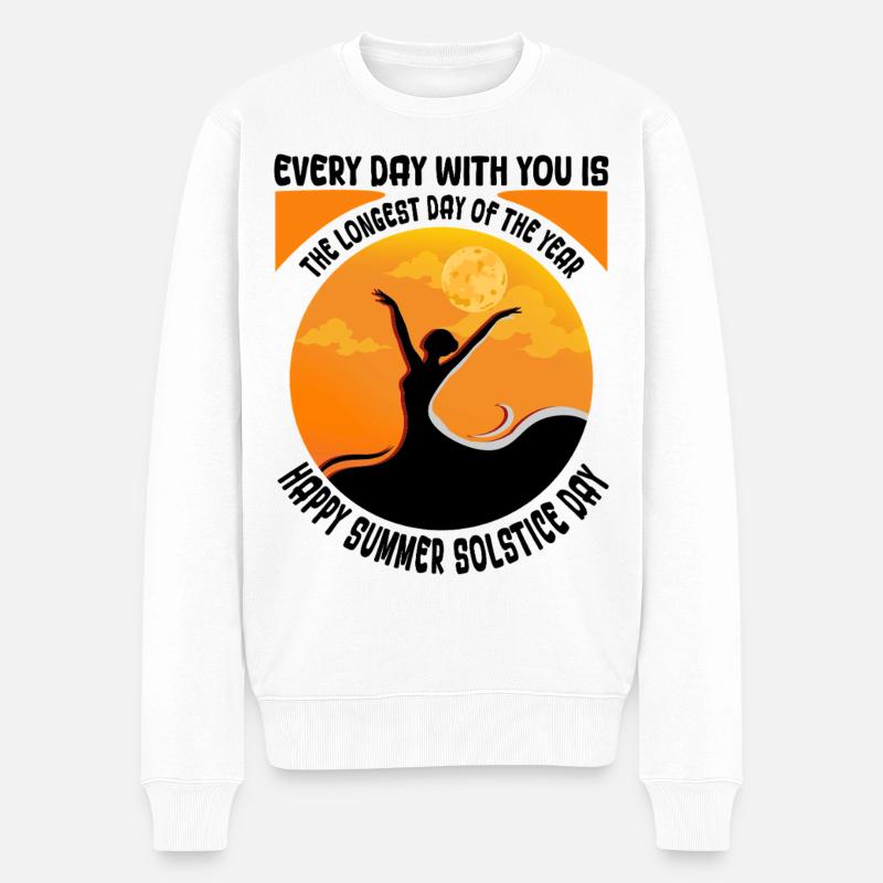 Litha Pagan Solstice d’été Midsommar - Pull Premium bio Homme - blanc