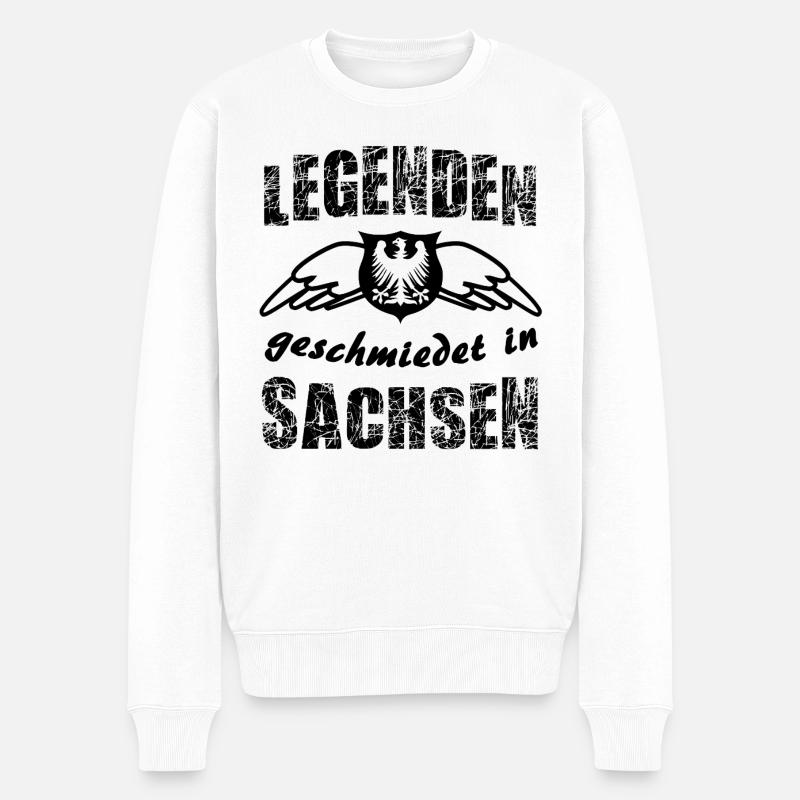 Legenden aus Sachsen - Männer Premium Bio Pullover - Weiß