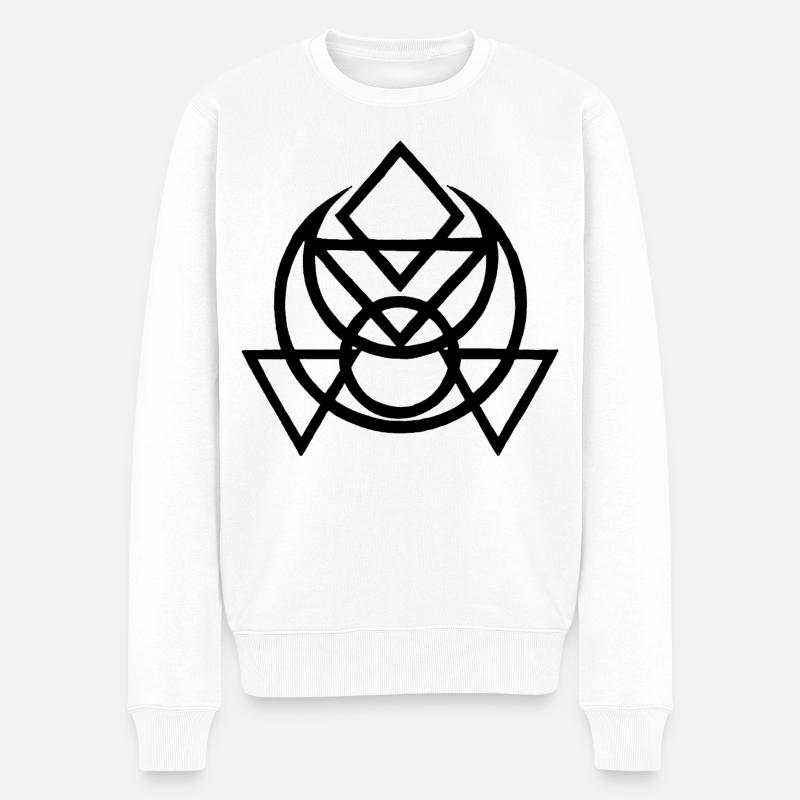 Schwarzes ägyptisches esoterisches Symbol - Männer Premium Bio Pullover - Weiß