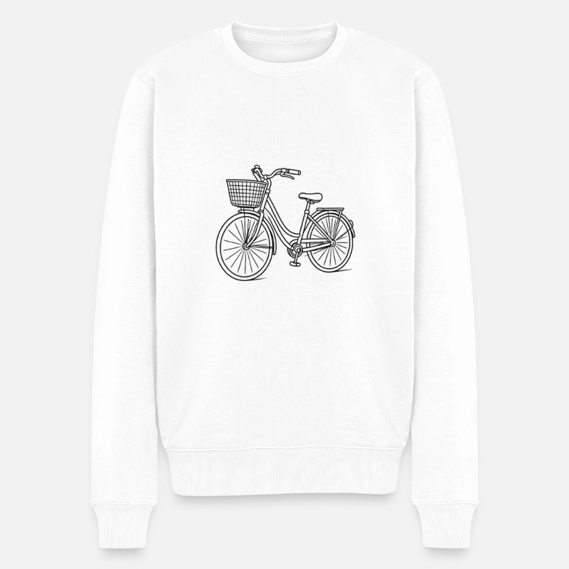 City Bicycle Classic Bike - Männer Premium Bio Pullover - Weiß