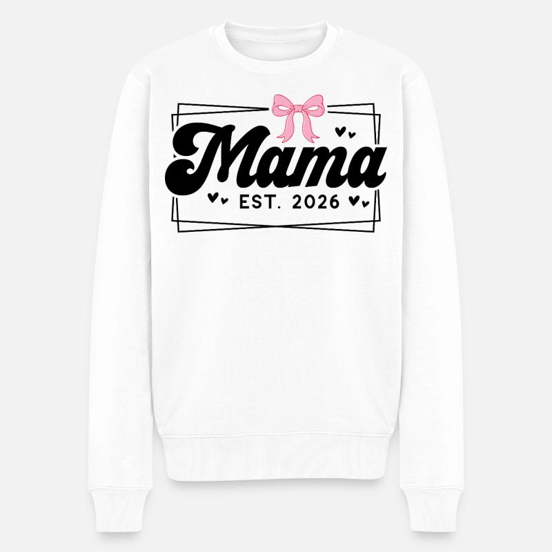 Mama EST 2026 - Pull Premium bio Homme - blanc