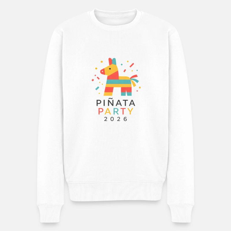 Pinata Party 2026 - Männer Premium Bio Pullover - Weiß