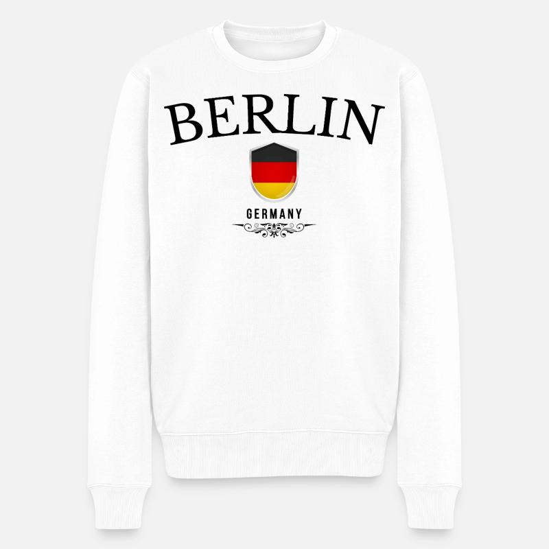 Berlin souvenir, design élégant Berlin - Pull Premium bio Homme - blanc
