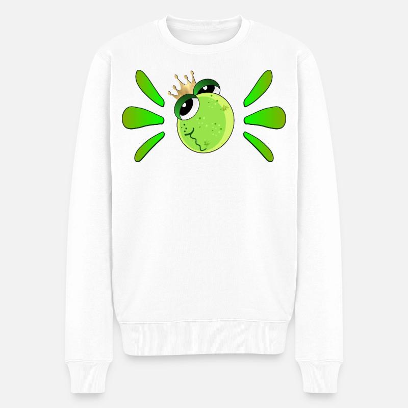 Garçon d’anniversaire Grenouille d’anniversaire - Pull Premium bio Homme - blanc