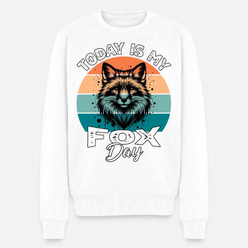 Rotfuchs Fuchs Fox - Männer Premium Bio Pullover - Weiß