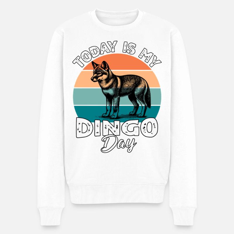 Dingo chien sauvage australien - Pull Premium bio Homme - blanc