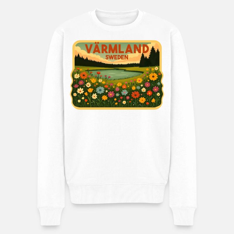 Värmland Schweden - Männer Premium Bio Pullover - Weiß