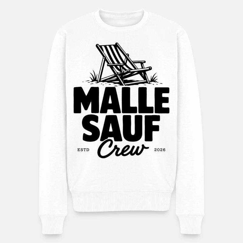 Équipage Malle Sauf 2026 - Pull Premium bio Homme - blanc