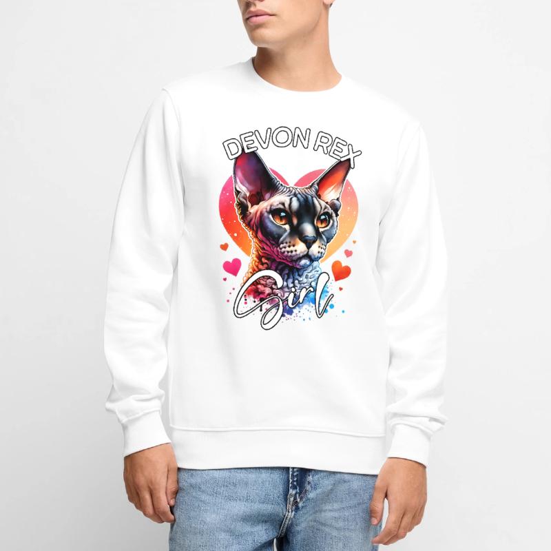 Devon Rex Mädchen Devon Rex Männer Premium Bio Pullover