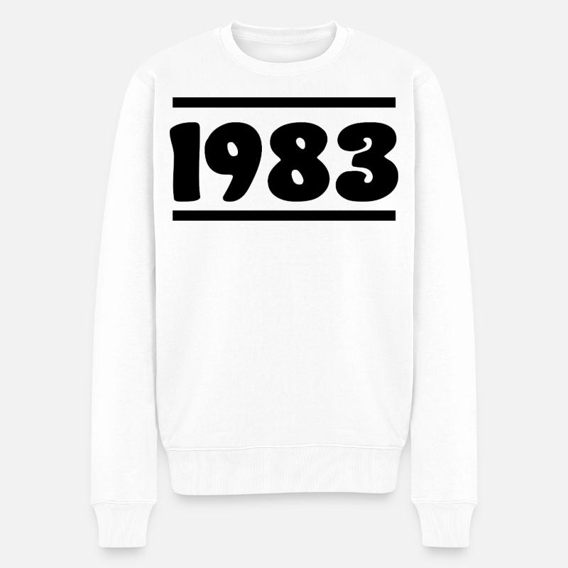 1983 anniversaire 1983 - Pull Premium bio Homme - blanc