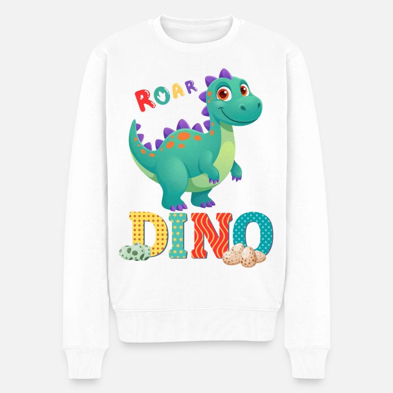 dino - Pull Premium bio Homme - blanc