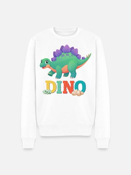 DINO - Men's Premium Organic Jumper - white