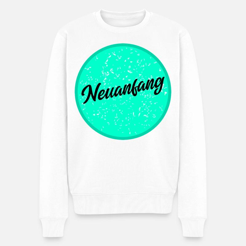 Neuanfang - Männer Premium Bio Pullover - Weiß