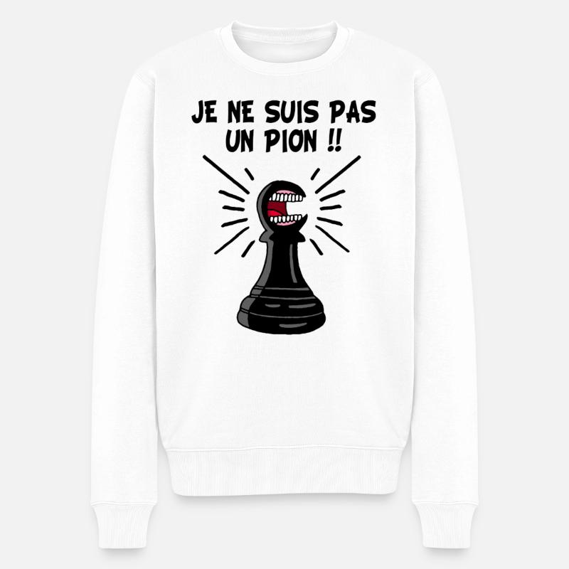 échec et mat - Pull Premium bio Homme - blanc