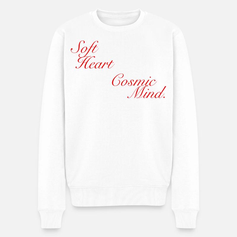 Soft Heart Cosmic Mind - Pull Premium bio Homme - blanc