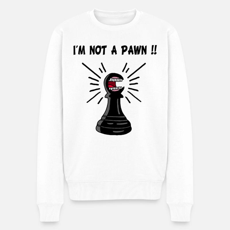 échec et mat - Pull Premium bio Homme - blanc