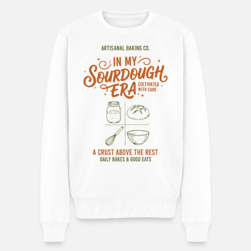 Surteig-Ära Lokaler Sauerteigbrot-Backer - Männer Premium Bio Pullover - Weiß