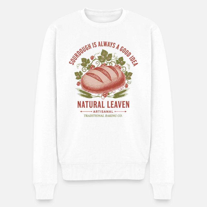 Sourdough Bread Baking Baker Sourdough Starter - Men's Premium Organic Jumper - white