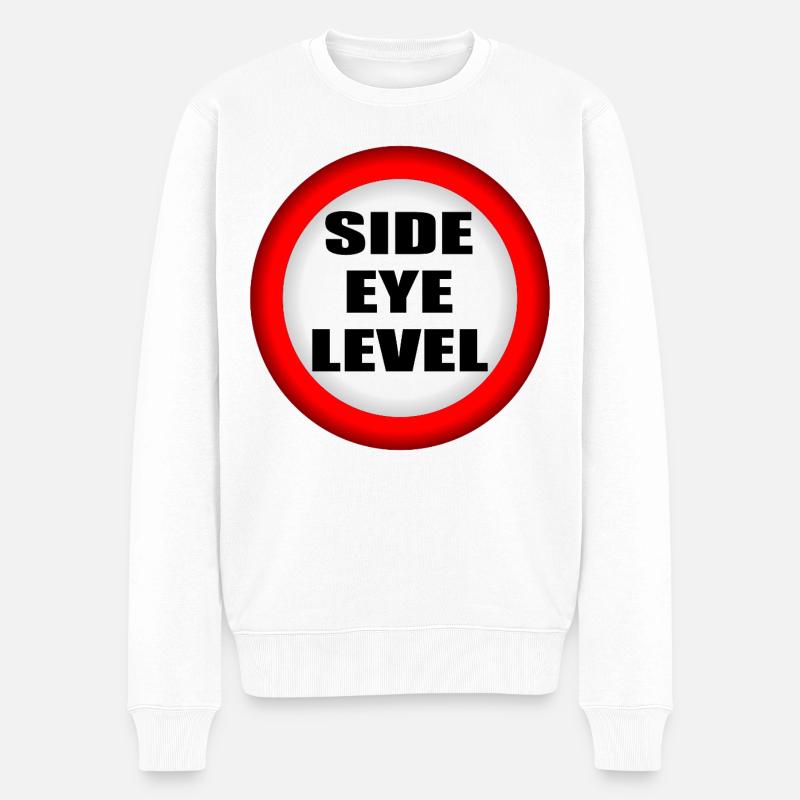 Seitenaugenhöhe - Männer Premium Bio Pullover - Weiß