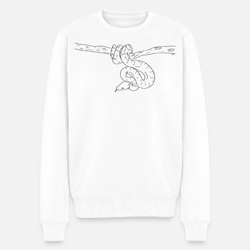 Snake (noir et blanc) - Pull Premium bio Homme - blanc