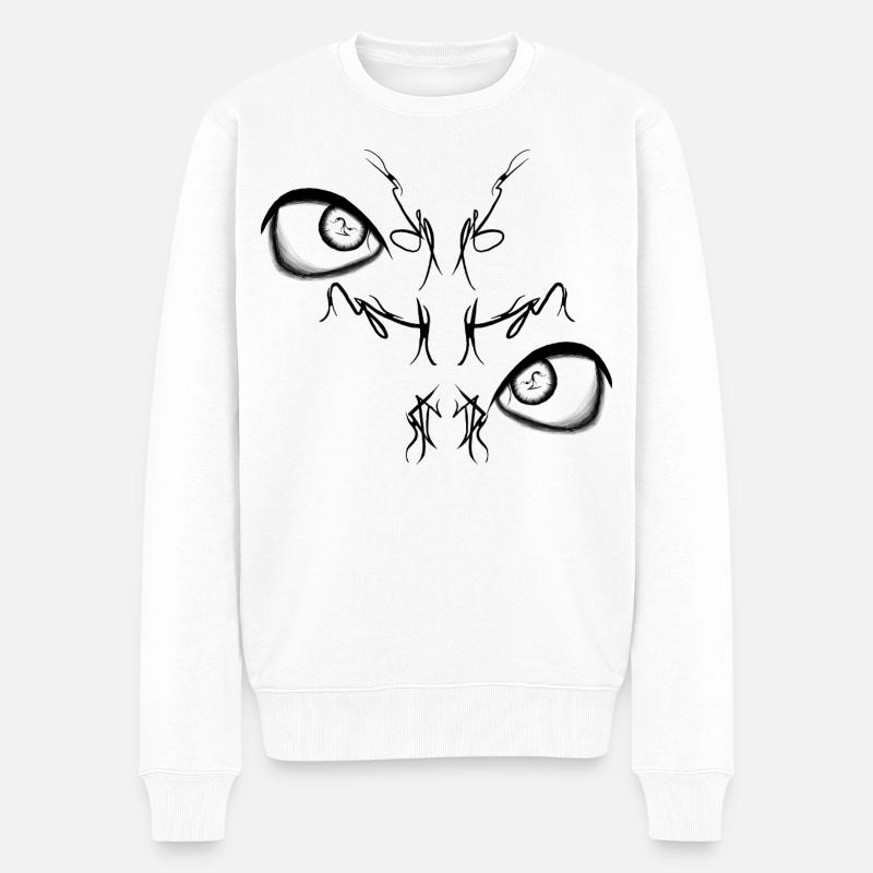 Night Bird Duo Lights - Pull Premium bio Homme - blanc