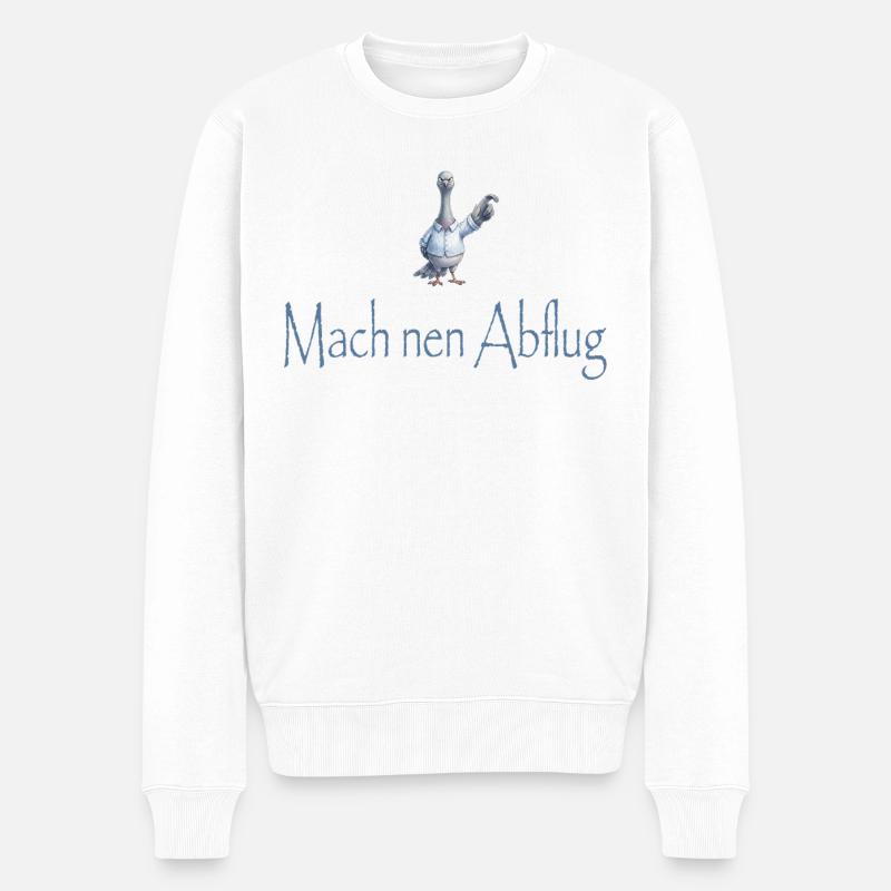 Mach nen Abflug - Männer Premium Bio Pullover - Weiß