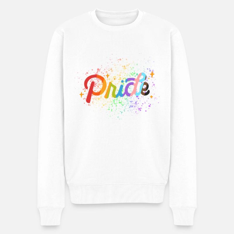 Éclaboussure de peinture Pridemix - Pull Premium bio Homme - blanc