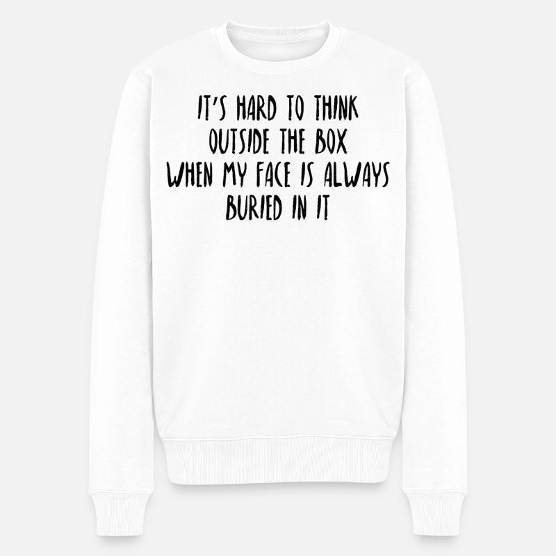 Humour Sarcasme Pensée Créative Drôle - Pull Premium bio Homme - blanc