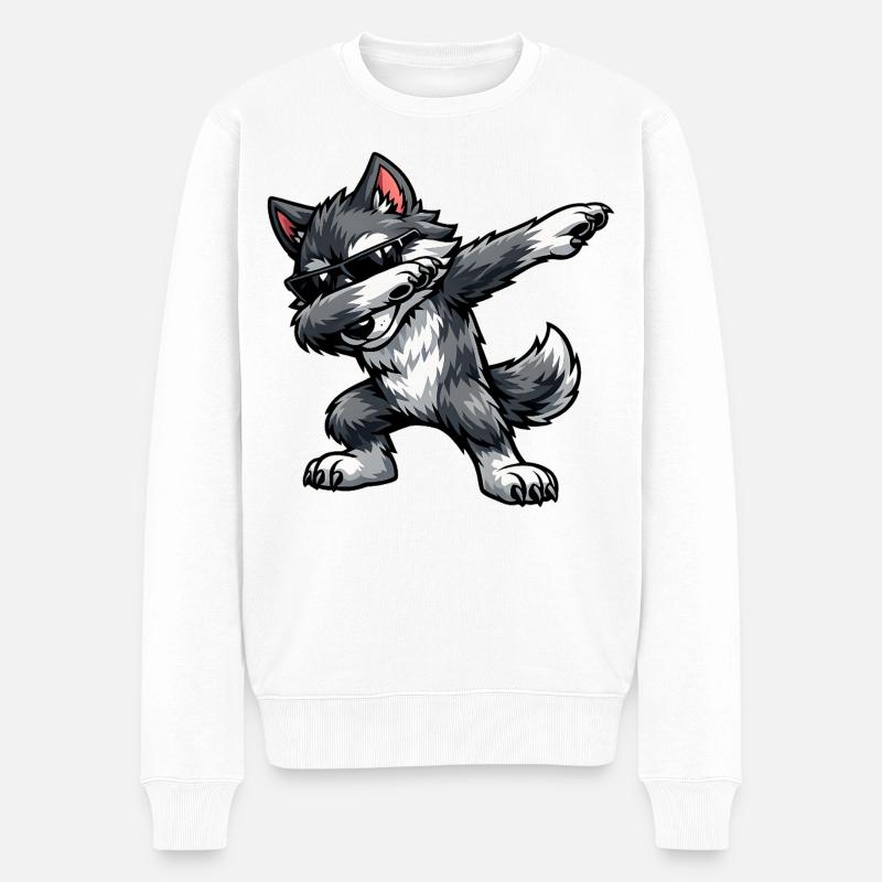 Loup Dab - Pull Premium bio Homme - blanc