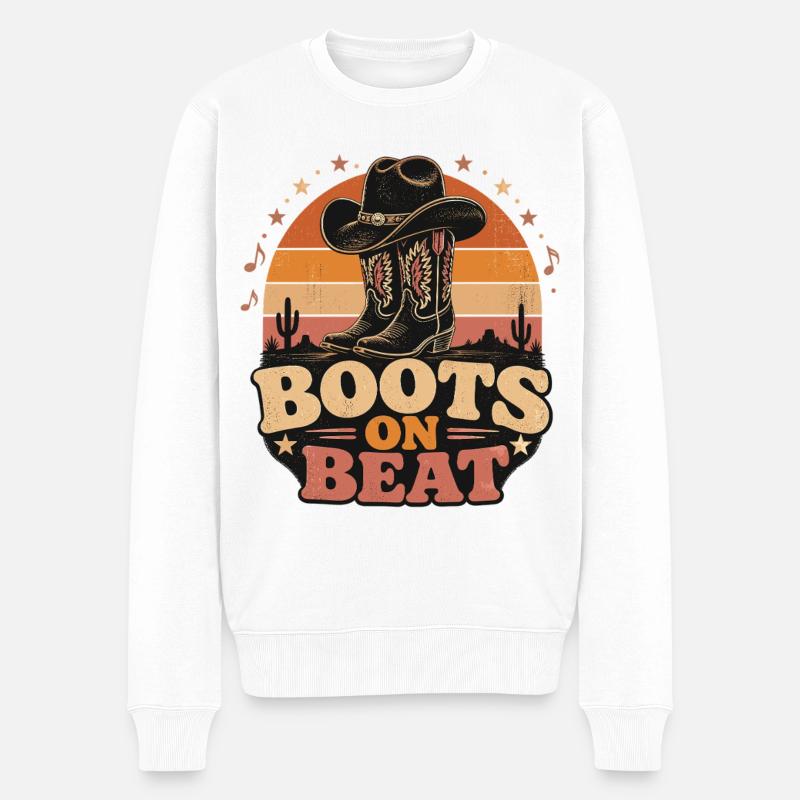 Bottes sur Beat - Pull Premium bio Homme - blanc