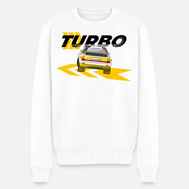 Rallye Quattro A2 Drift - Männer Premium Bio Pullover - Weiß