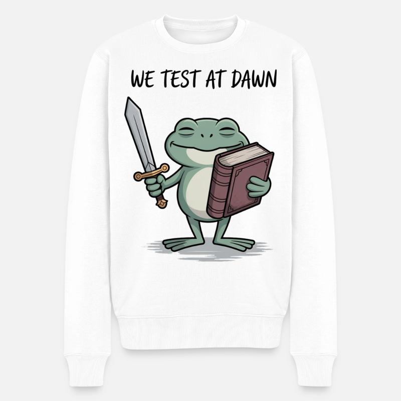Chevalier Grenouille Aube - Pull Premium bio Homme - blanc