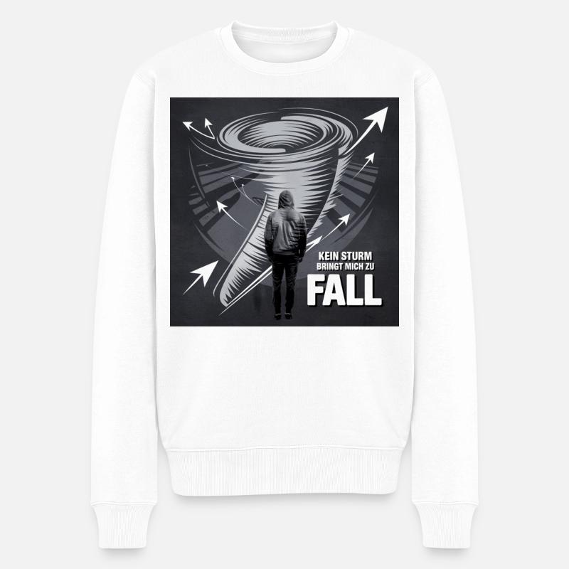 Kein Sturm Bringt Mich Zu Fall - Männer Premium Bio Pullover - Weiß
