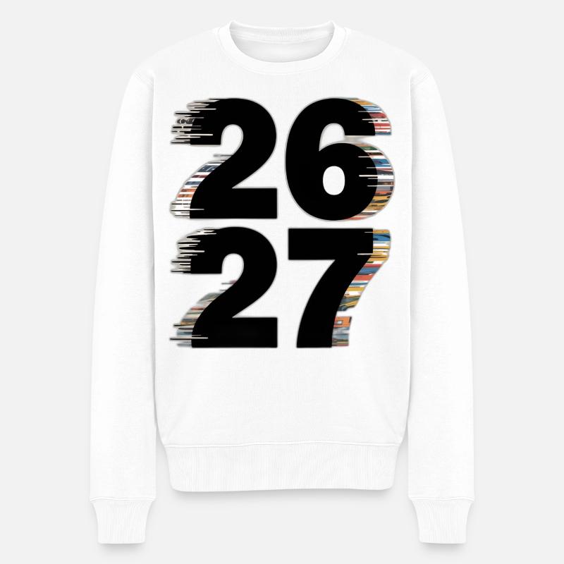 Jahreswechsel 2026–27_01 - Männer Premium Bio Pullover - Weiß