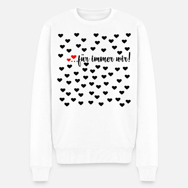 Liebe Für Immer - Männer Premium Bio Pullover - Weiß