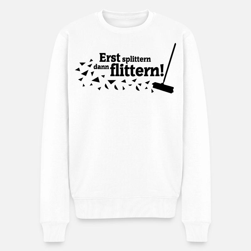Polterabend Spruch - Männer Premium Bio Pullover - Weiß